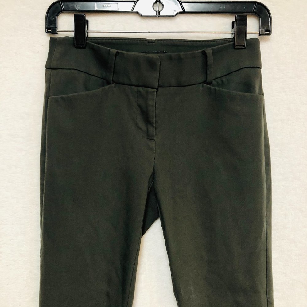 LOFT Petite Dark Olive Green Skinny Ankle Pants - Picture 11 of 12